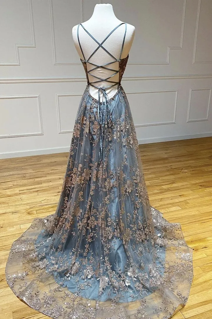 Lace Prom Dress, Formal Ball Dress, Evening Dress, Dance Dresses, School Party Gown, PC0934