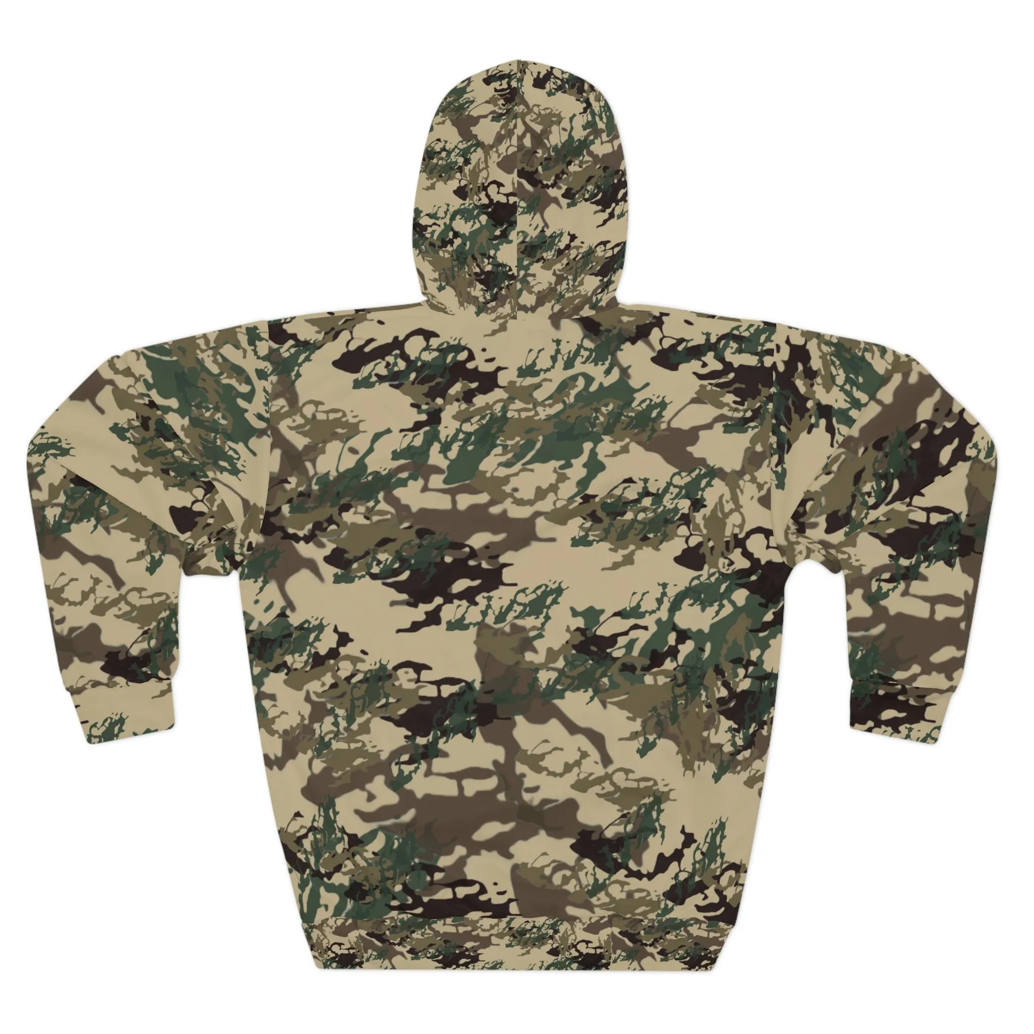 Lake Vermilion - MN - CUSTOM Lake Vermilook® Dark Camo - Camo Pocket - AOP Unisex Pullover Hoodie