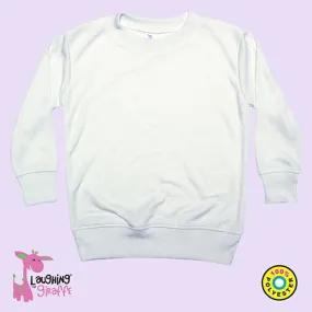 Laughing Giraffe Toddler Pullover T-Shirts – White – 100% Polyester Sublimation