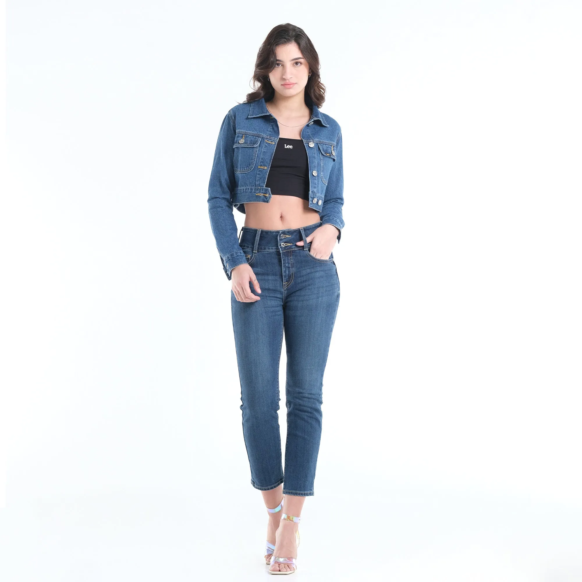 LEE WOMENS SHAPE MAGIC CAROL DENIM JEAN IN SUNKEN WATERFALL