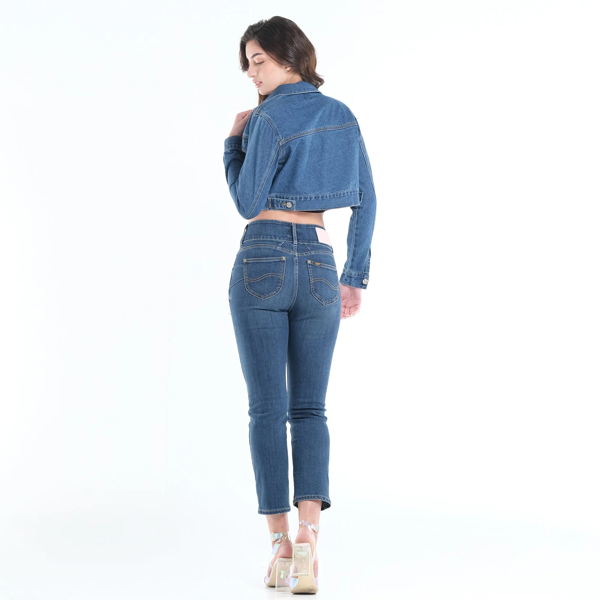 LEE WOMENS SHAPE MAGIC CAROL DENIM JEAN IN SUNKEN WATERFALL