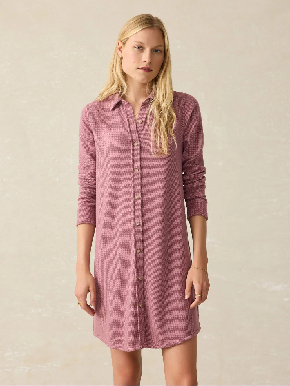 LEGEND SWEATER DRESS - ROSE TWILL