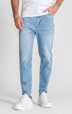 Light Blue Carrot Leg Jeans