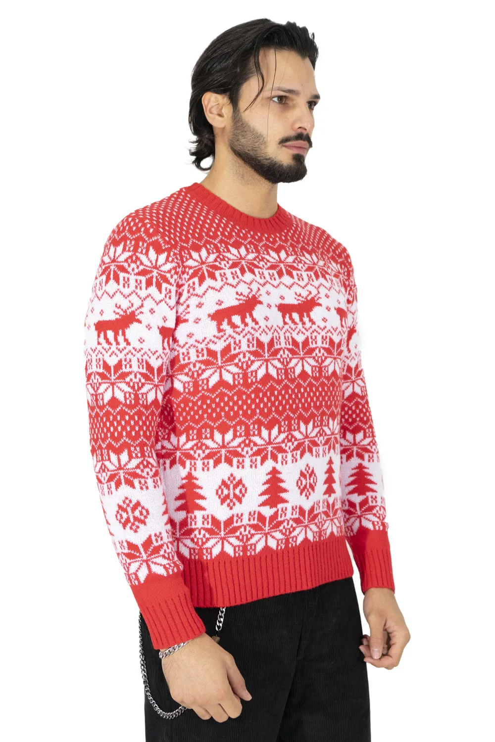 Maglione Natale Christmas Con Alberi Art. Mg104