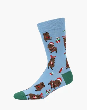 MENS FESTIVE QUOKKA BAMBOO SOCK