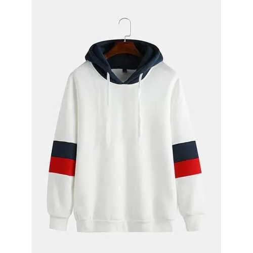 Mens Hit Color Loose Hoodies