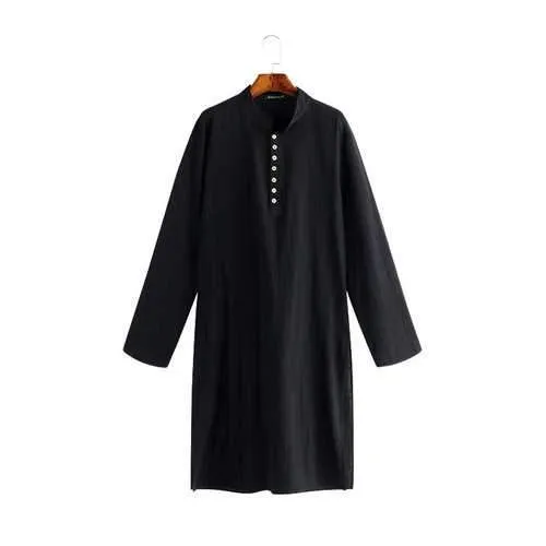 Mens Pathani Kurta Pajama Cotton Long Sleeve Top