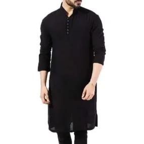 Mens Pathani Kurta Pajama Cotton Long Sleeve Top