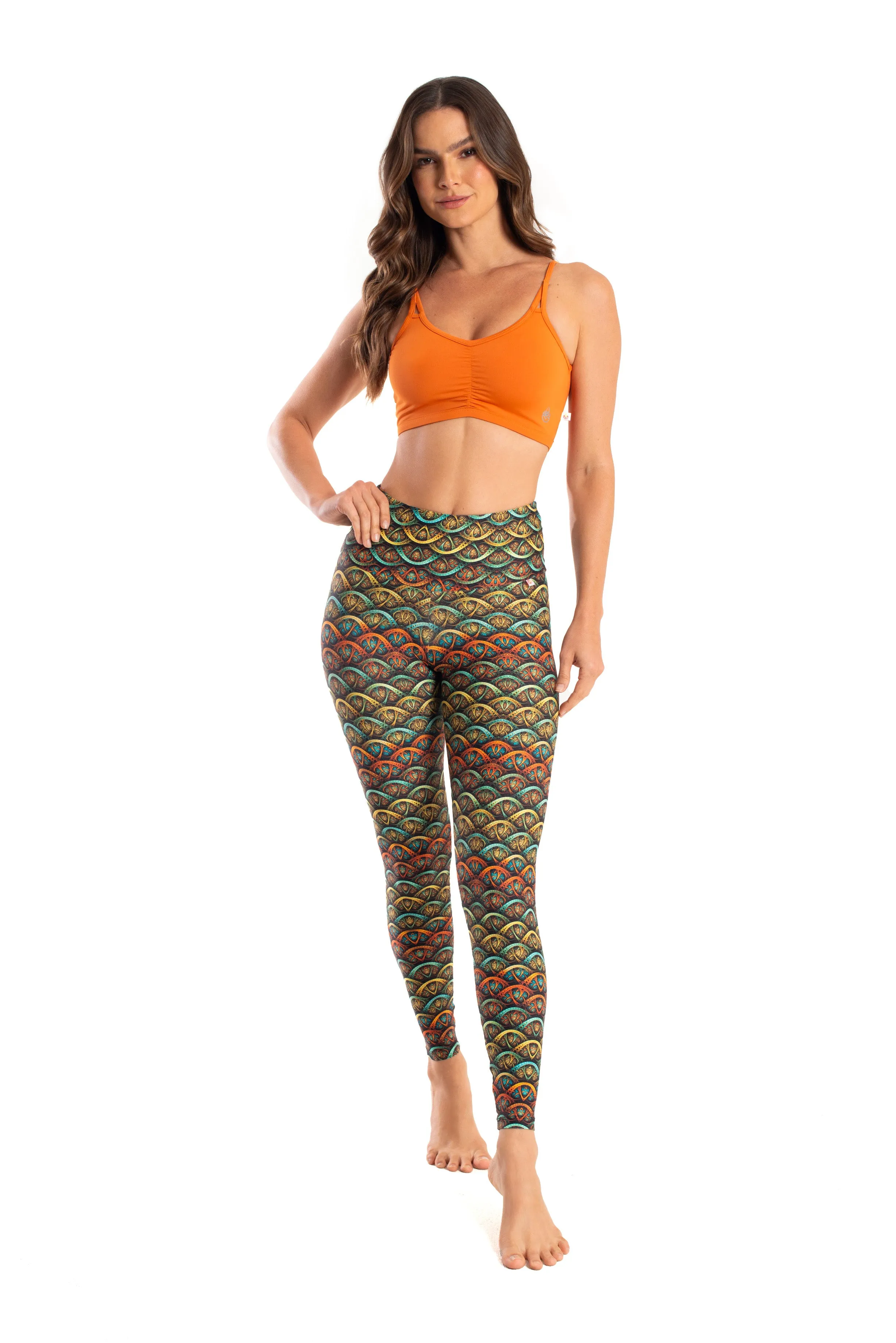 Mid Rise Leggings, Sacred Geometry, Cool Form Light