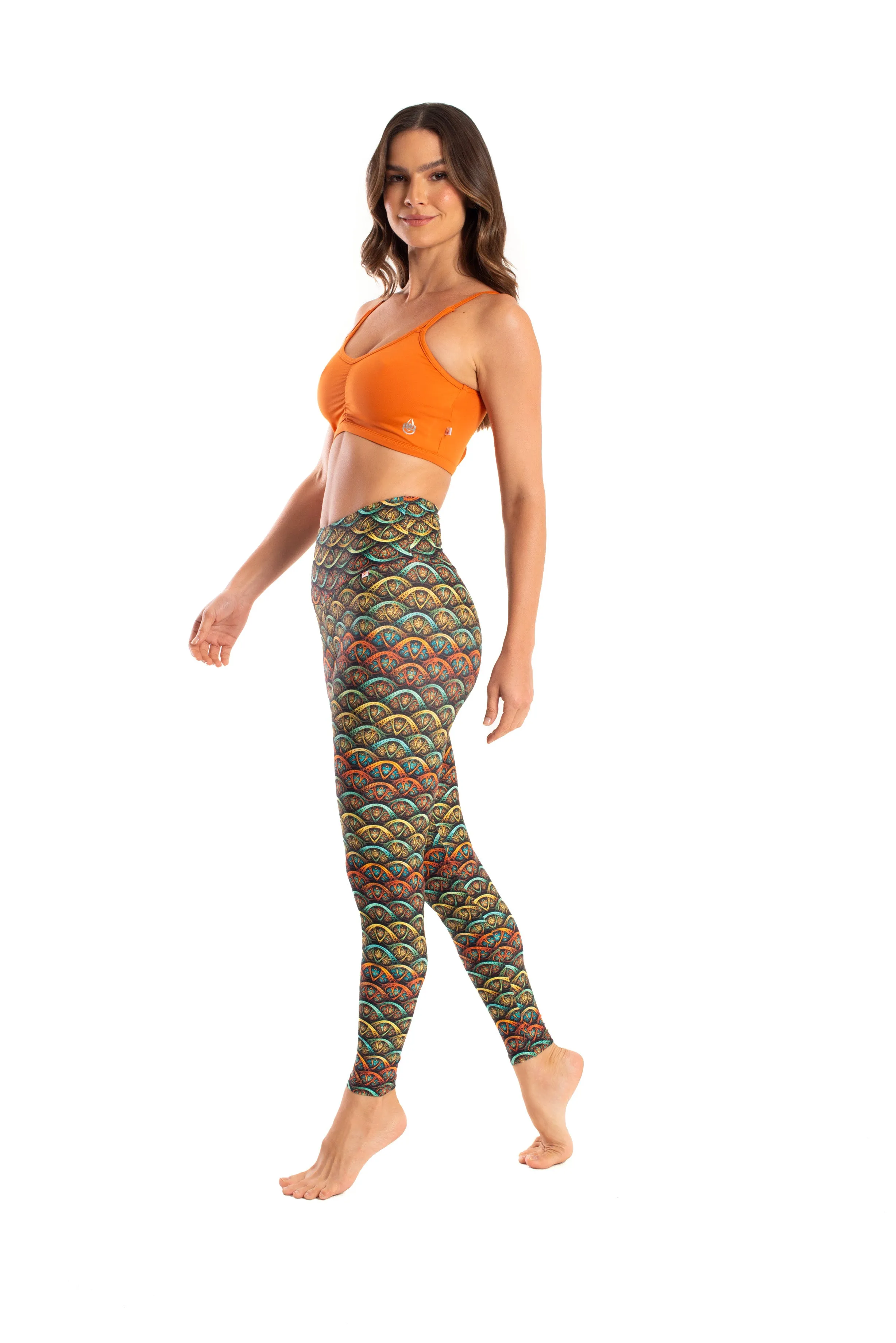 Mid Rise Leggings, Sacred Geometry, Cool Form Light