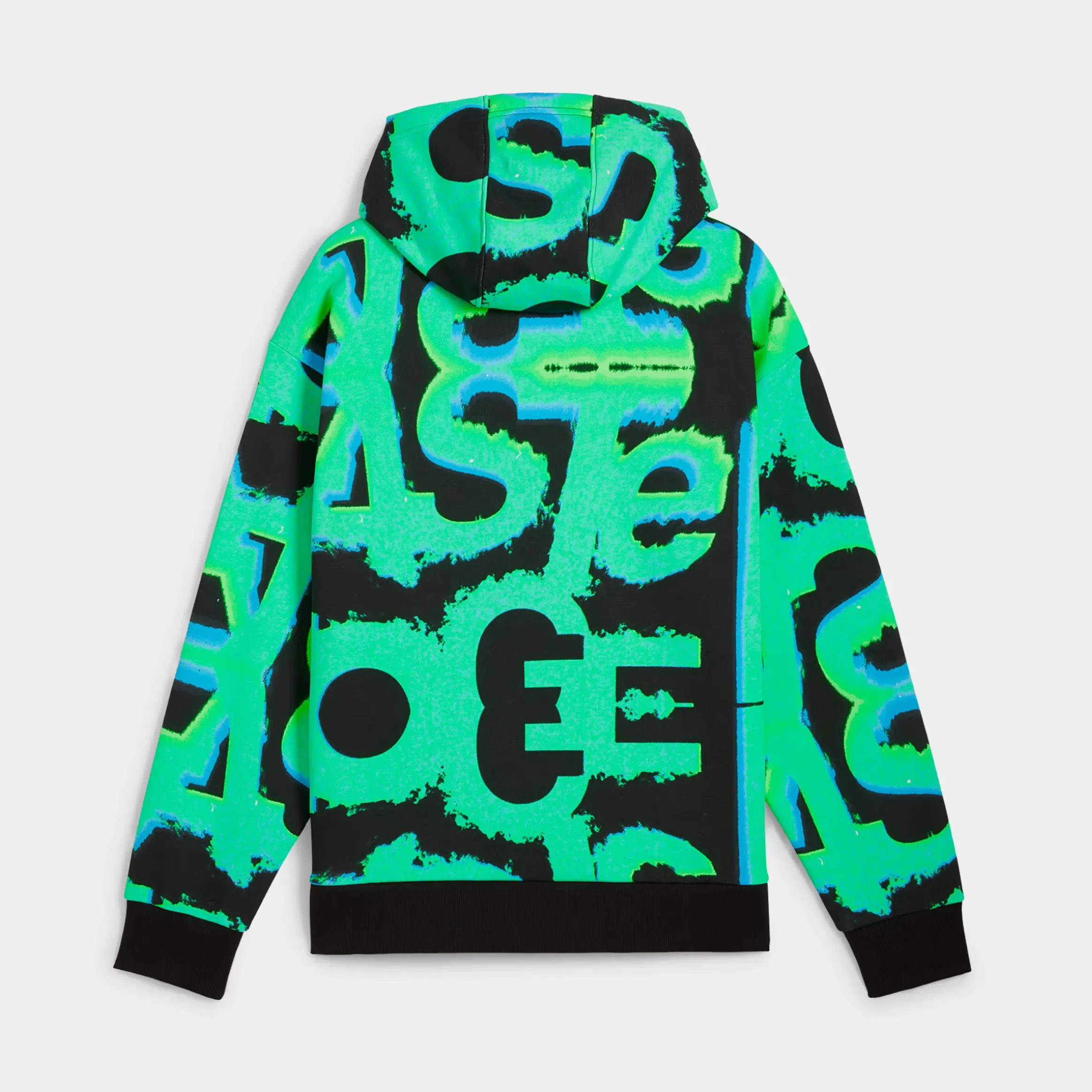 Neon Energy MAPF1 All Over Print Pullover Mens Hoodie (Green/Black)