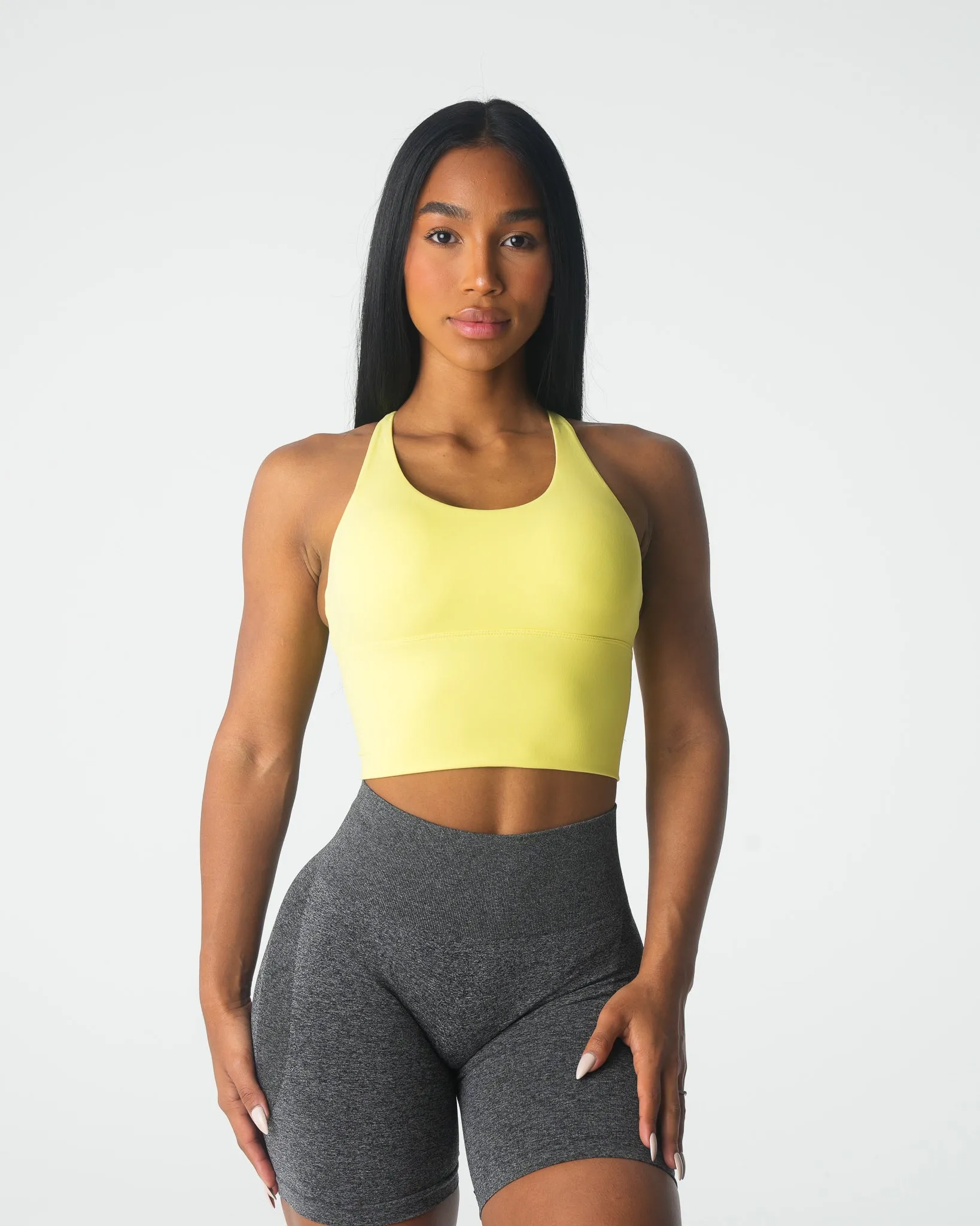 Pastel Yellow Matrix Bra Top