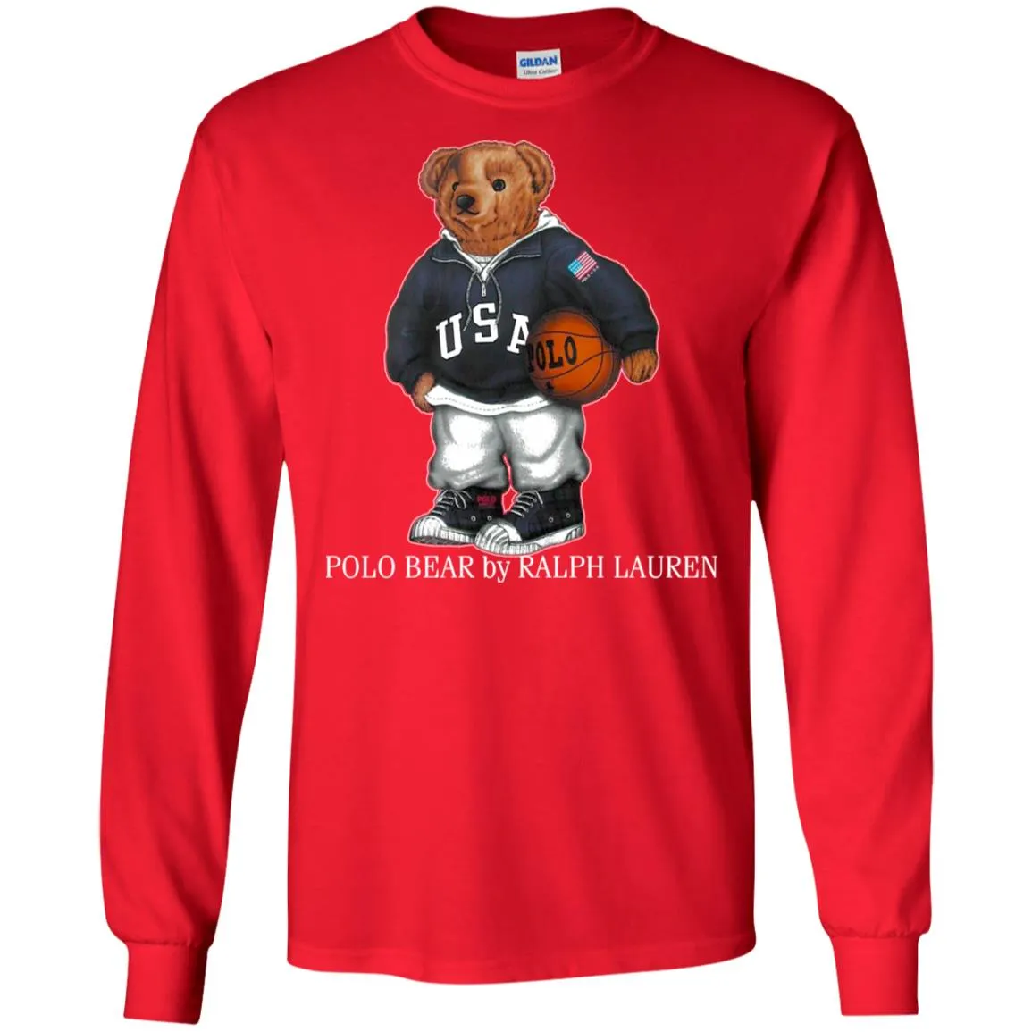 Polo Bear Ralph Lauren Shirt Men Long Sleeve Shirt