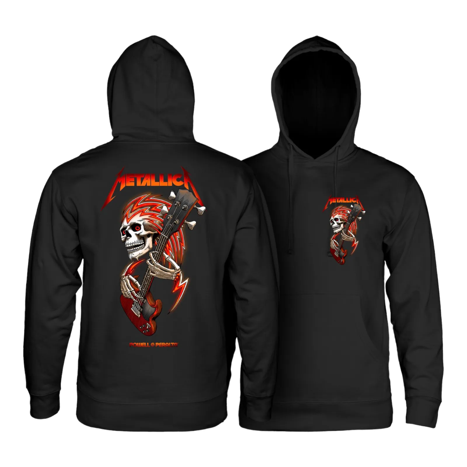 Powell Peralta Metallica Collab Hooded Sweatshirt Mid Weight Black