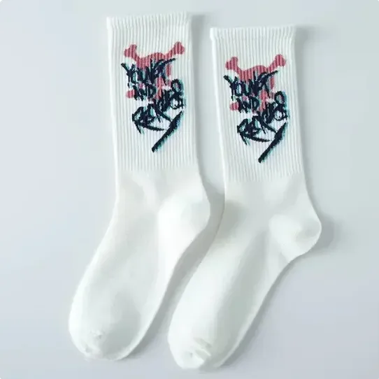 Punk Style Cotton Hip-Hop Socks