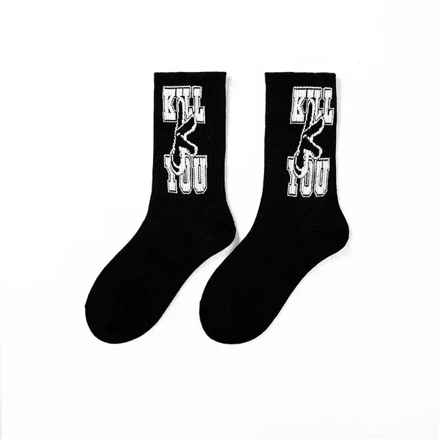 Punk Style Cotton Hip-Hop Socks