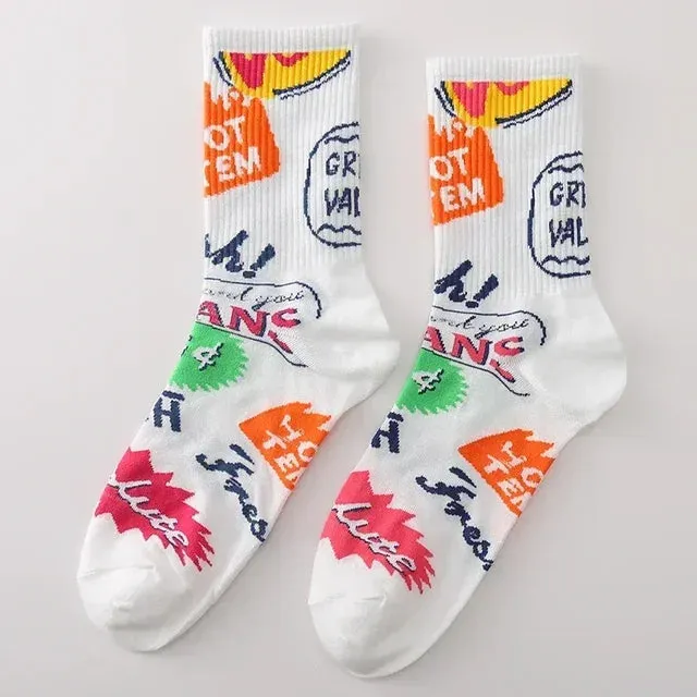 Punk Style Cotton Hip-Hop Socks