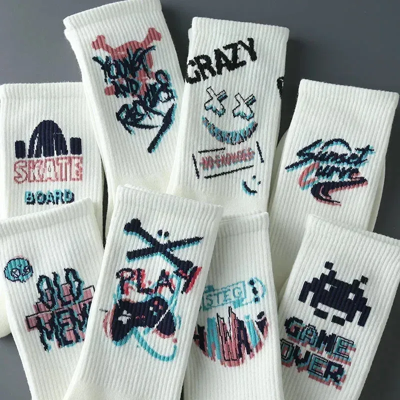 Punk Style Cotton Hip-Hop Socks