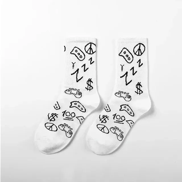 Punk Style Cotton Hip-Hop Socks