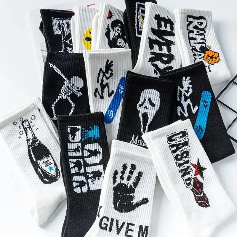 Punk Style Cotton Hip-Hop Socks