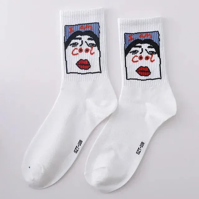 Punk Style Cotton Hip-Hop Socks