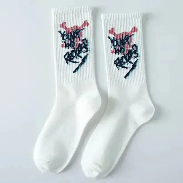 Punk Style Cotton Hip-Hop Socks