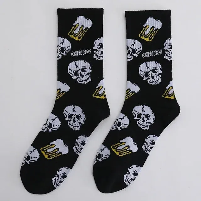 Punk Style Cotton Hip-Hop Socks