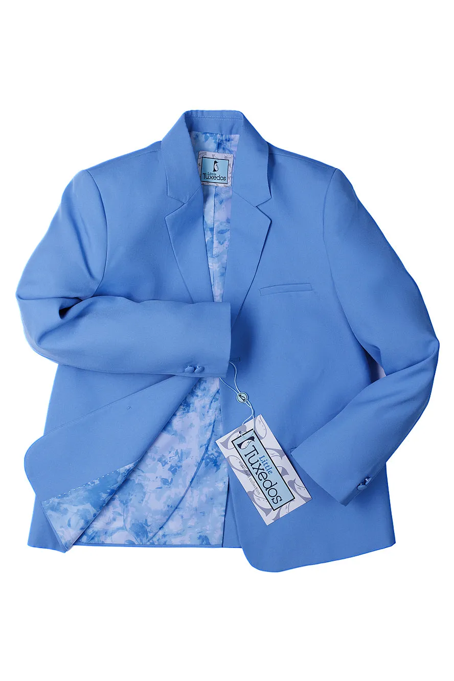 "Mason" Kids Cornflower Blue Suit (5-Piece Set)