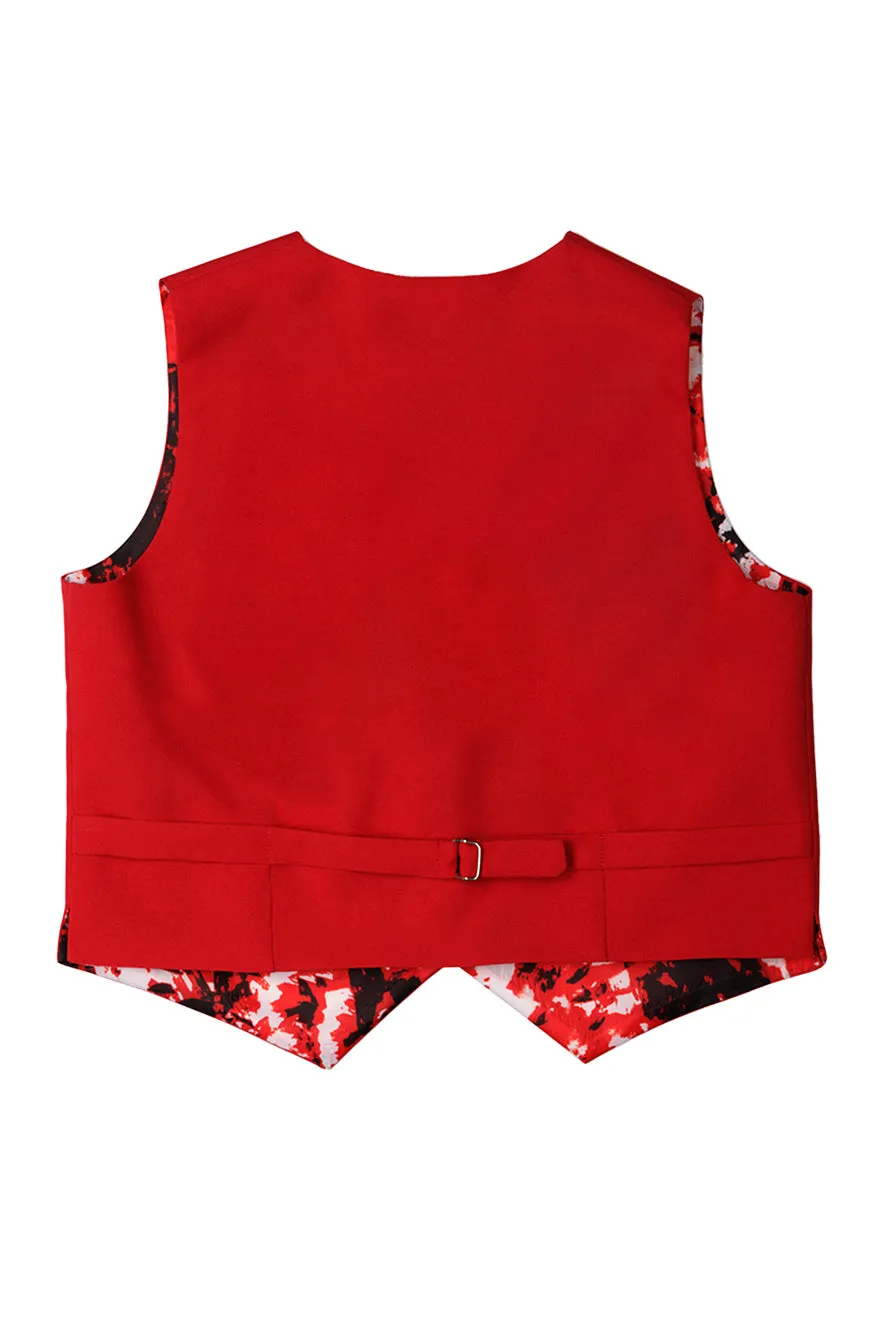 "Mason" Kids Red Suit (5-Piece Set)