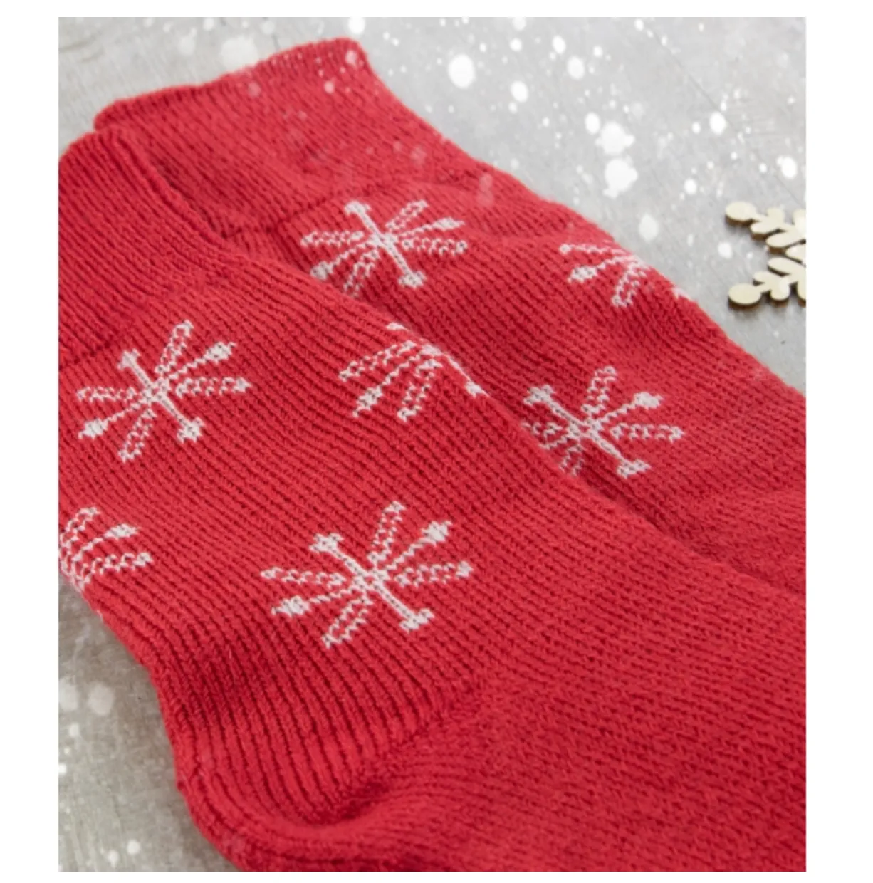 Real Wool Socks- Snowflake