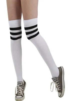 Referee [White/Black] | OVERKNEE SOCKS