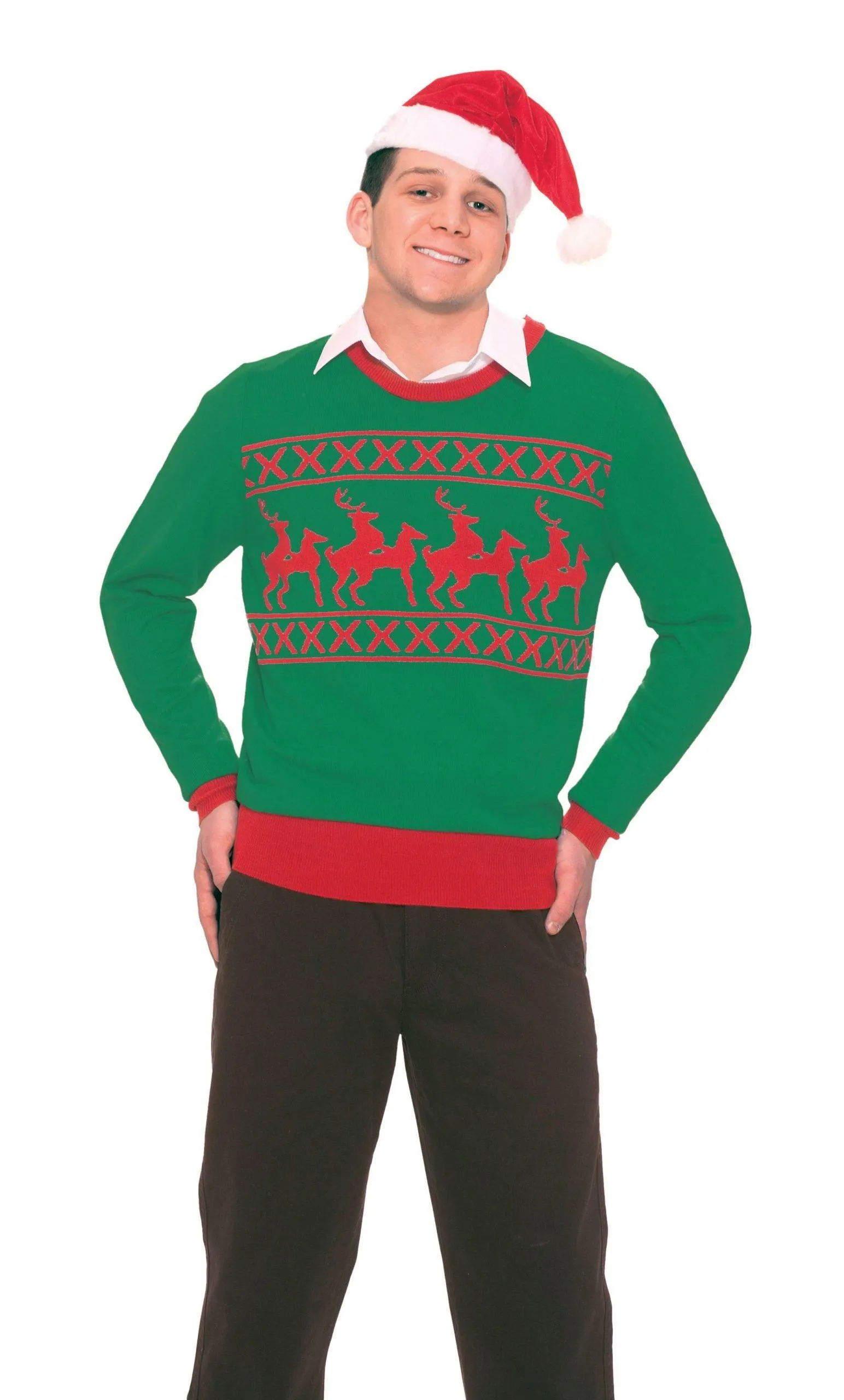 Reindeer Games Sweater Adults Christmas Fancy Dress Xmas Accessory