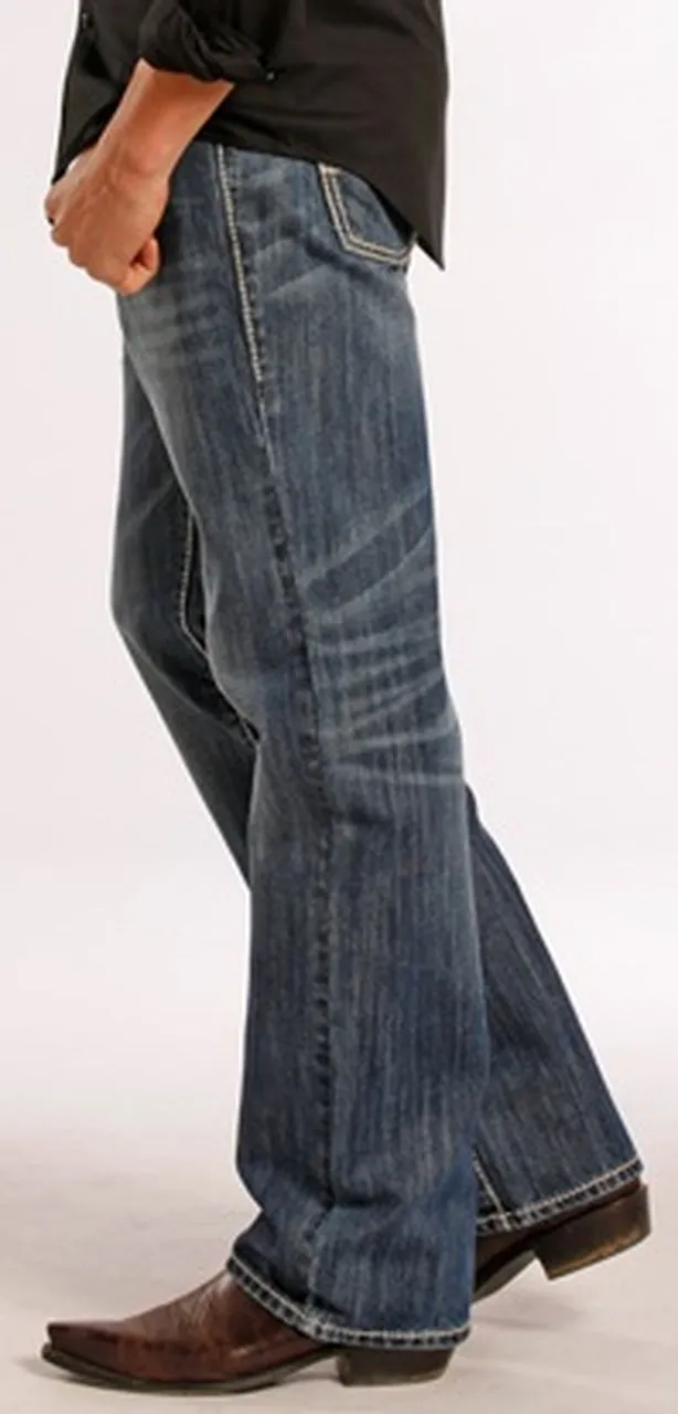 Relaxed Fit Straight Bootcut Jeans #M0S8553