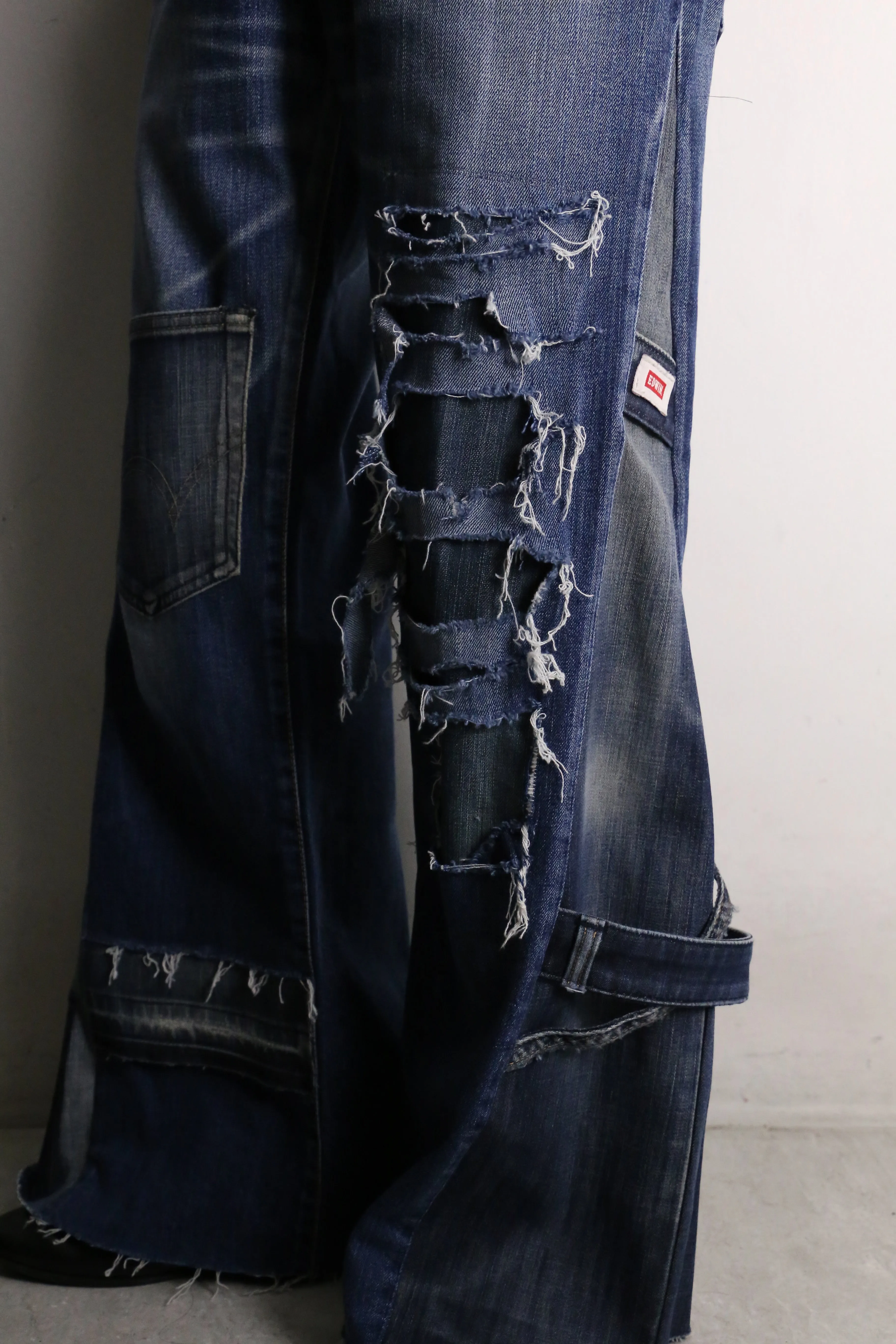 remake "再構築" pocket design buggy flare denim