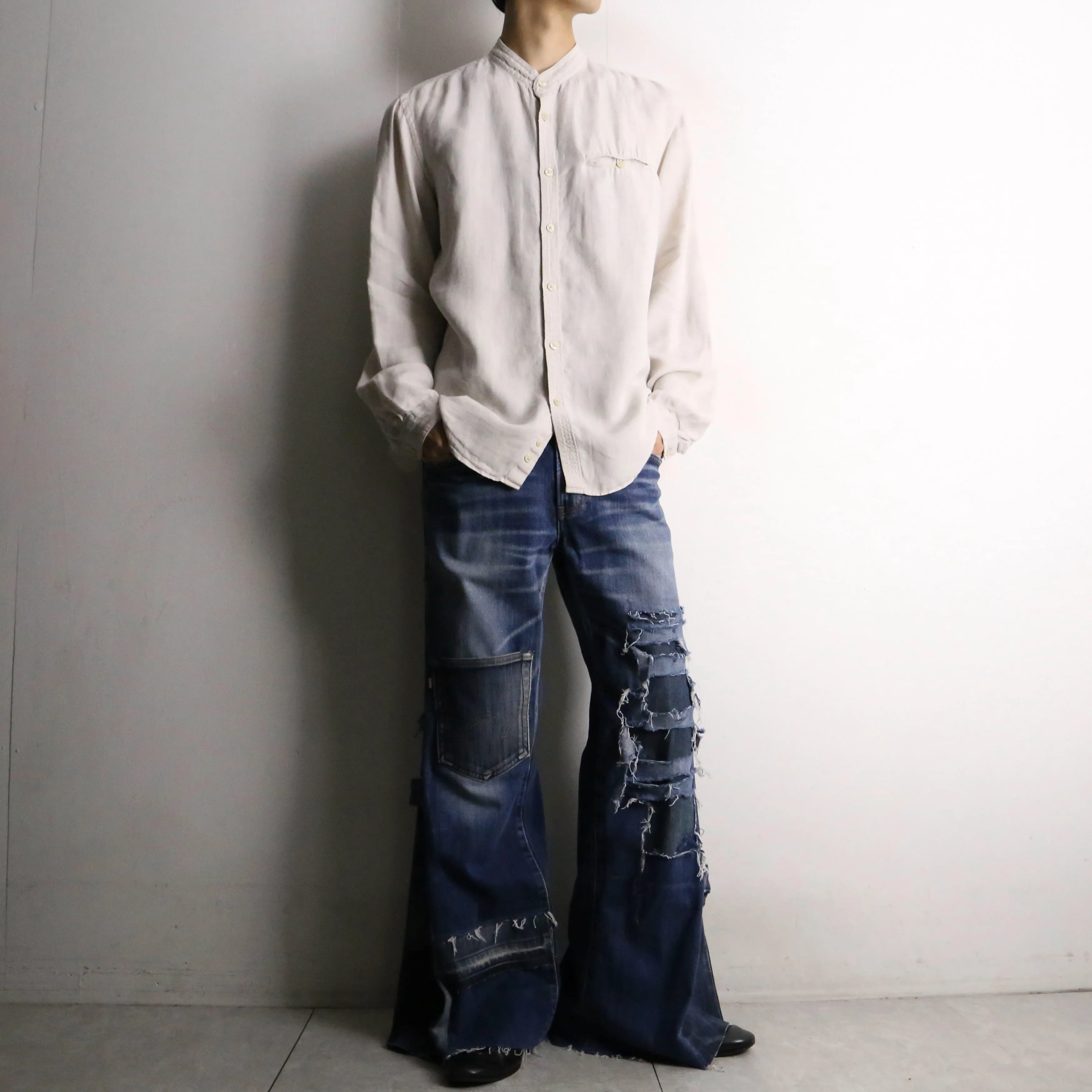 remake "再構築" pocket design buggy flare denim