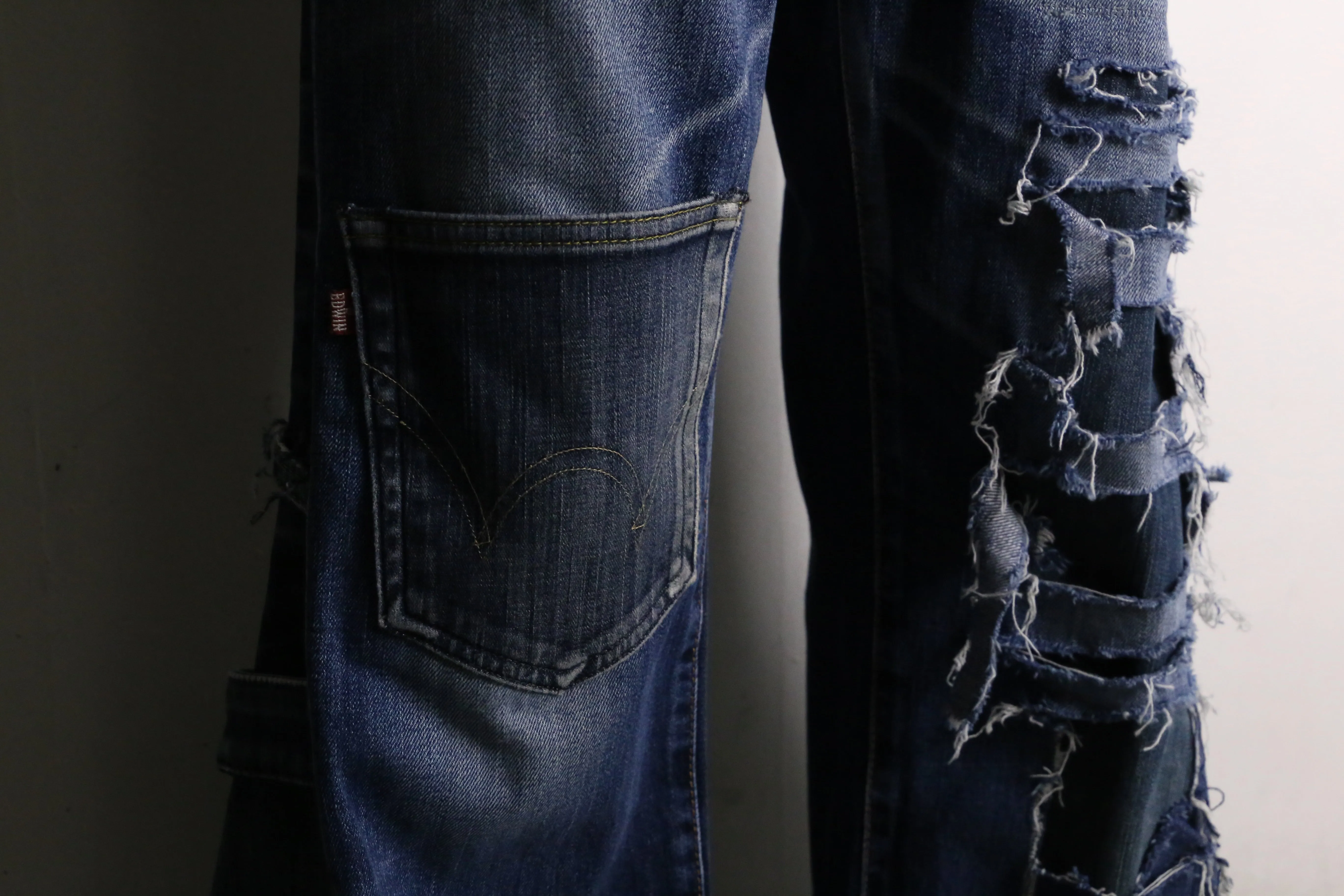 remake "再構築" pocket design buggy flare denim