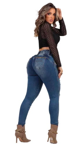 Rhero Women's Butt Lift High Waisted Skinny Jeans Pants | Levanta Cola | Empina Bumbum 56623