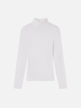 Rib Turtleneck -- White