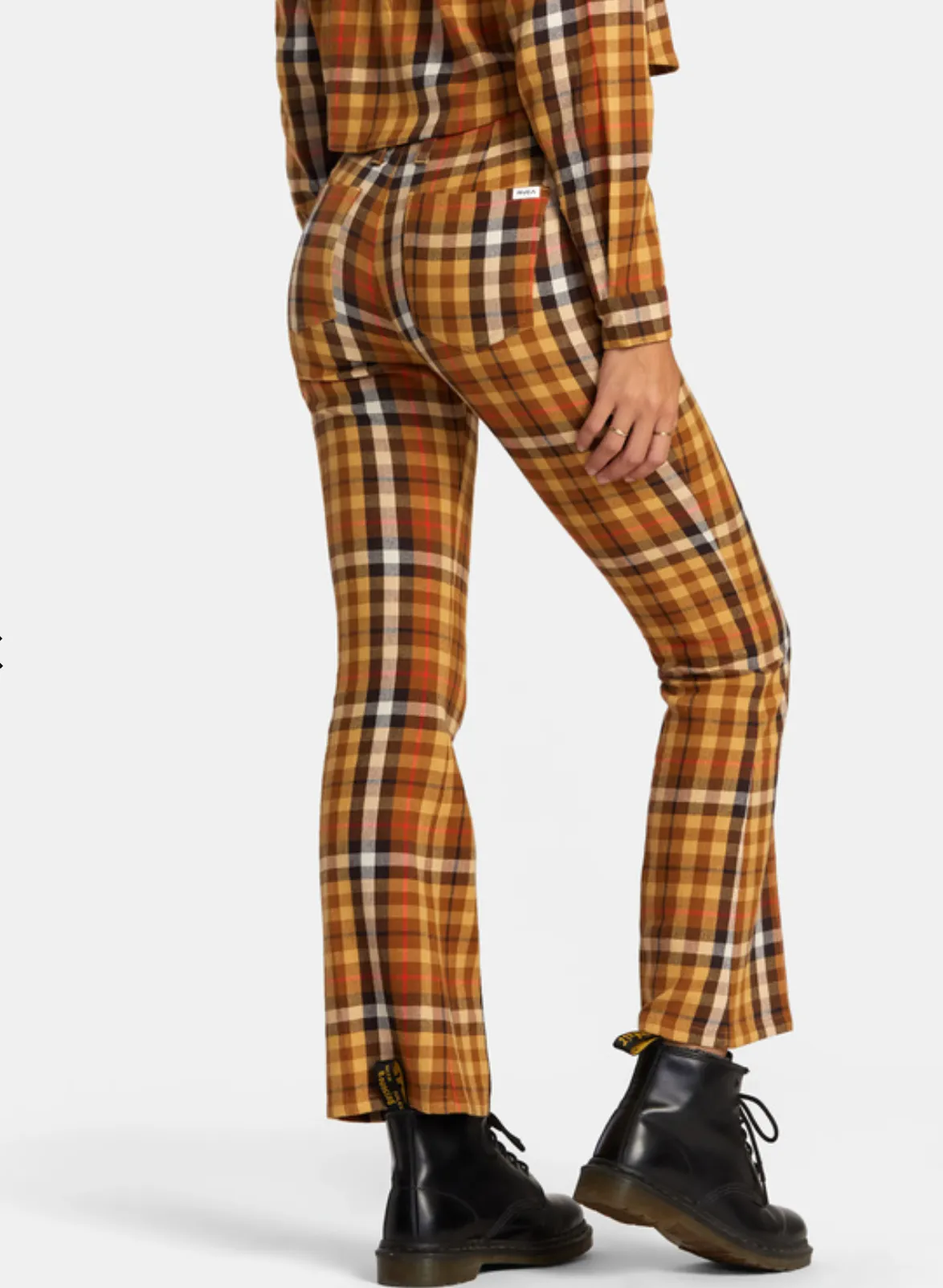 RVCA Kennedy Cropped Pant- Plaid