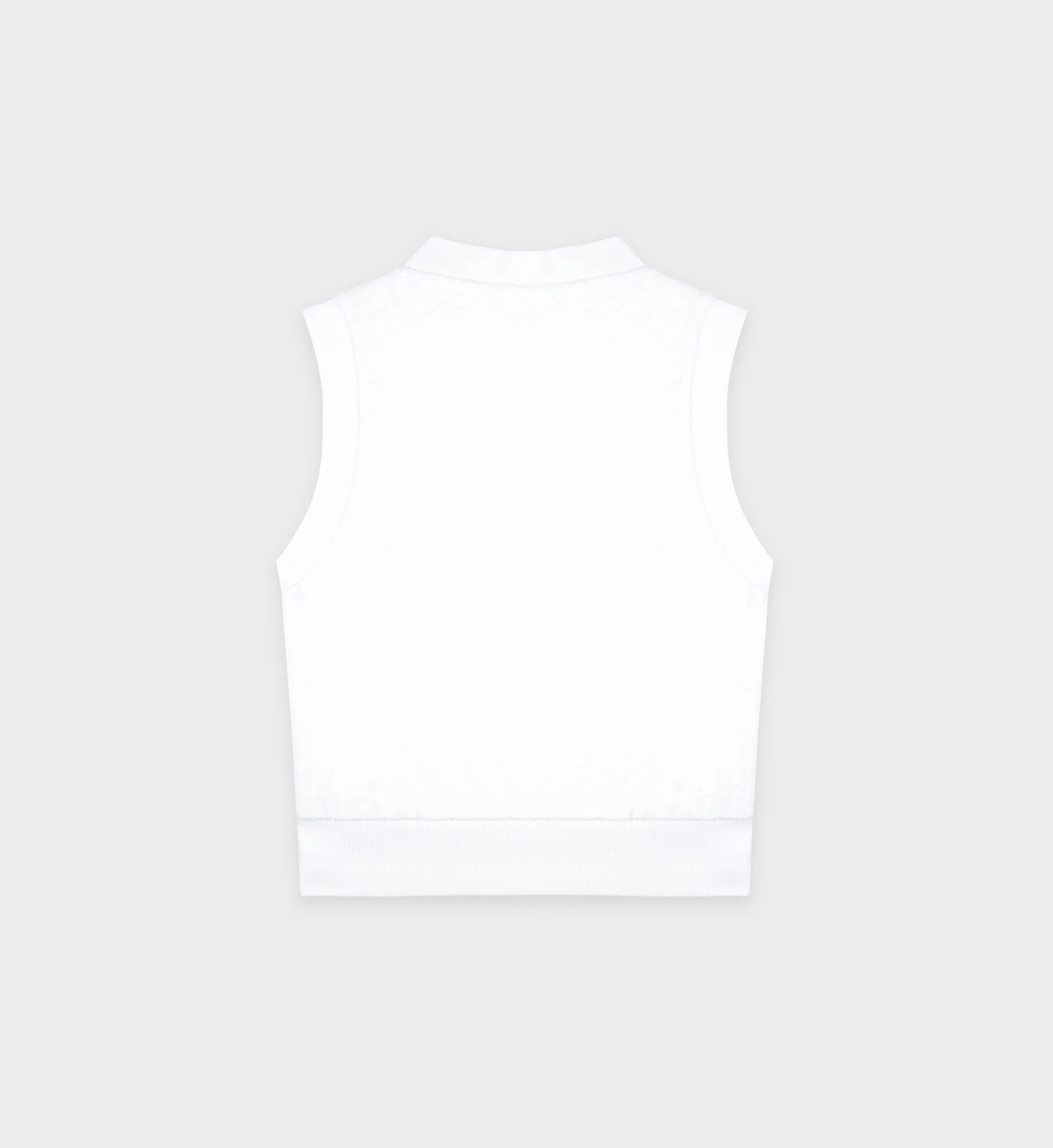 Serif Logo Terry Vest - White/Verde