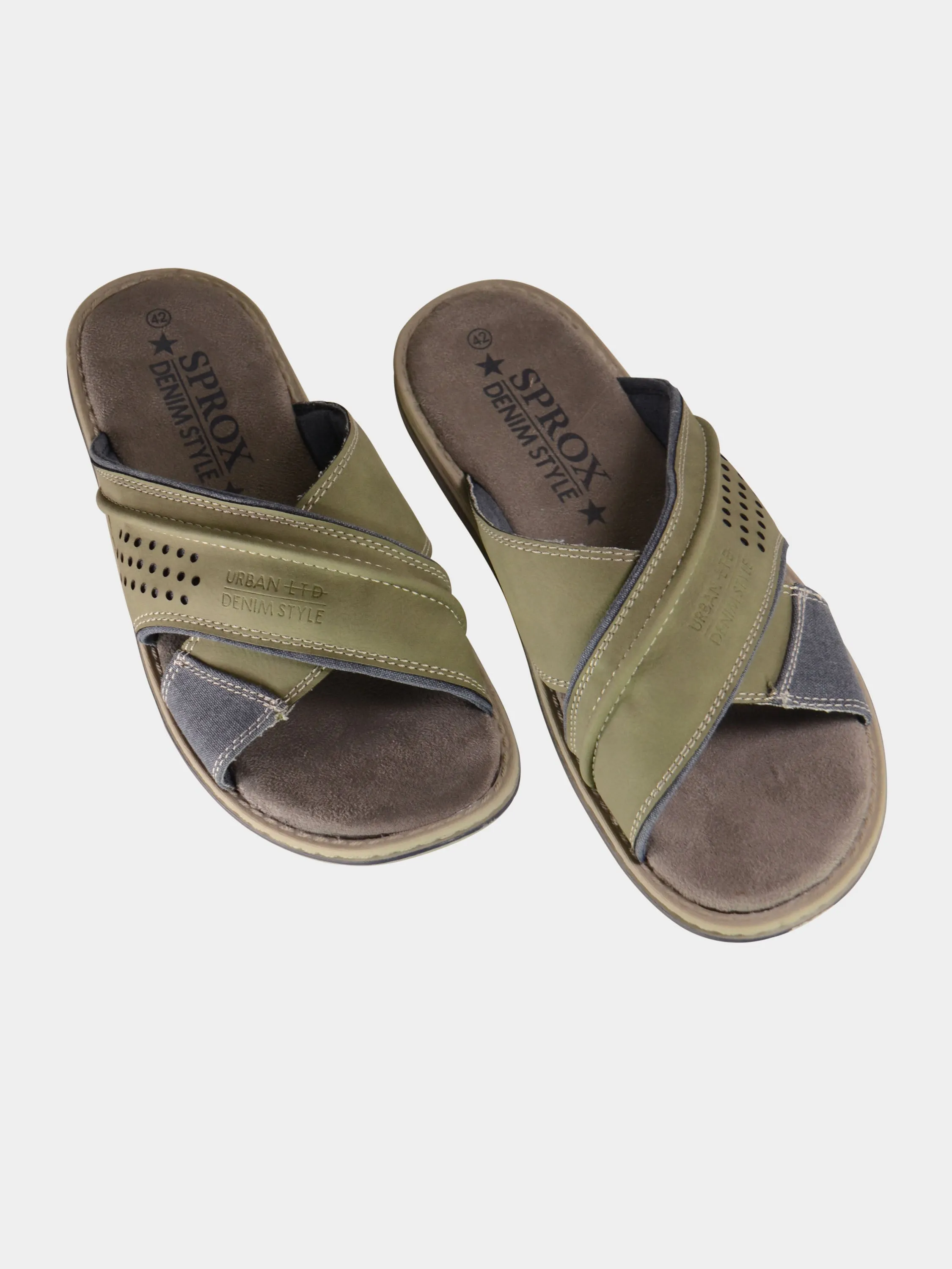 Sprox Men's Suede Slider Sandals