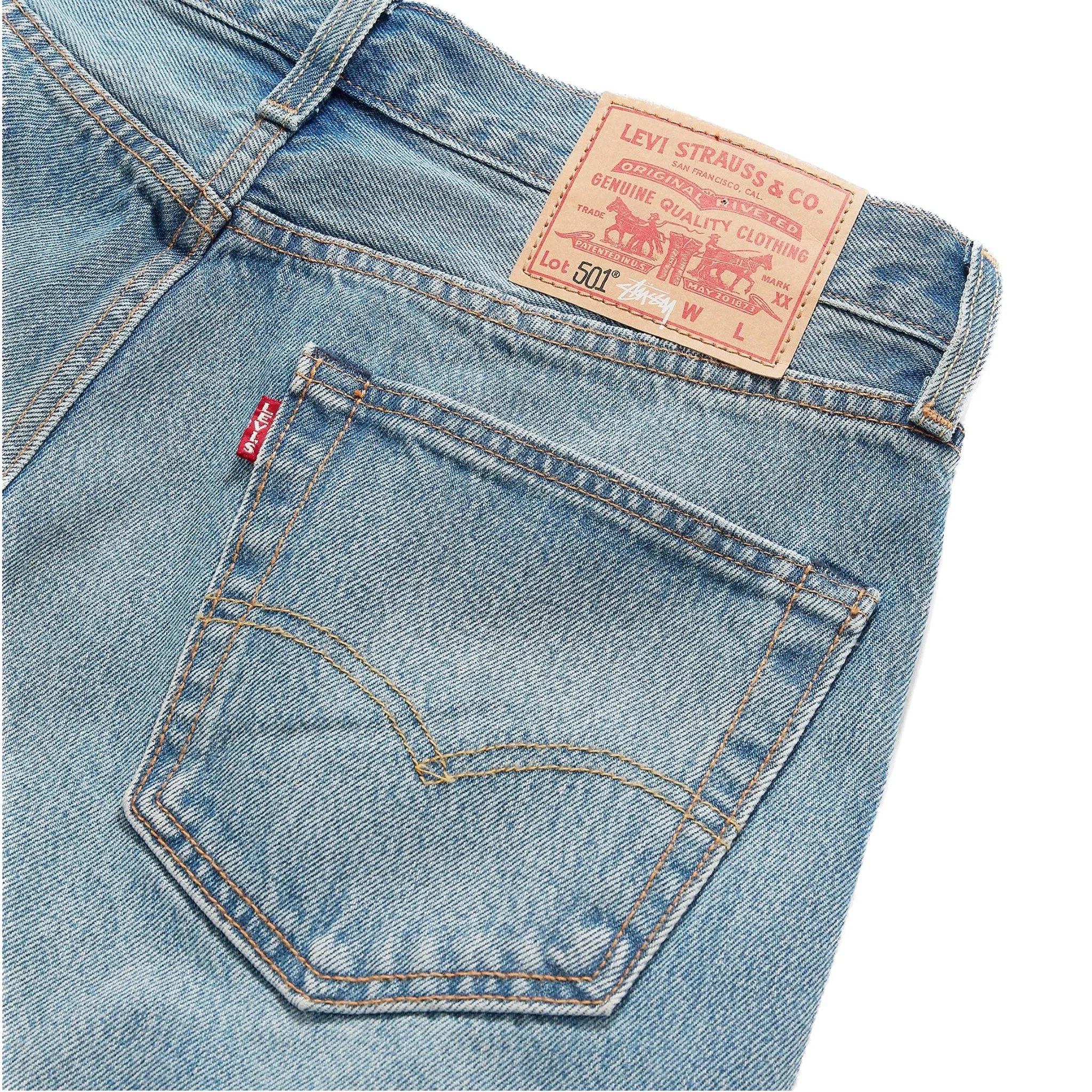 Stussy x Levi's Embossed 501 Jeans Stussy Rugged Blue