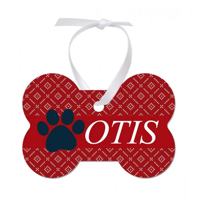 SUBLIMATION SEMI-GLOSS WHITE ALUMINUM DOG BONE ORNAMENT