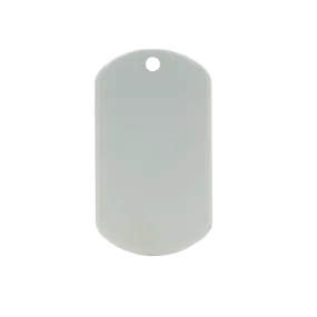 SUBLIMATION WHITE MILITARY DOG TAG (2 SIDED)