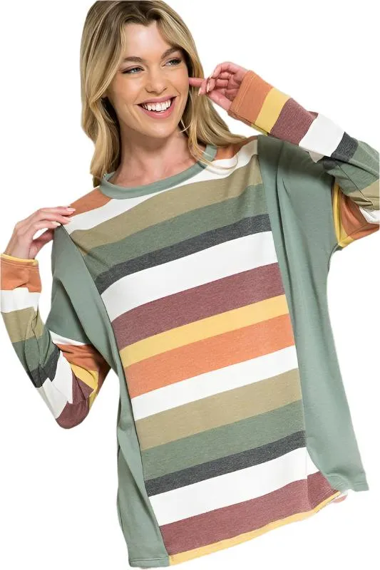 TEEK - MULTISTRIPE BOXY TOP