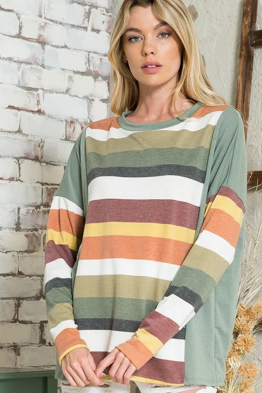 TEEK - MULTISTRIPE BOXY TOP