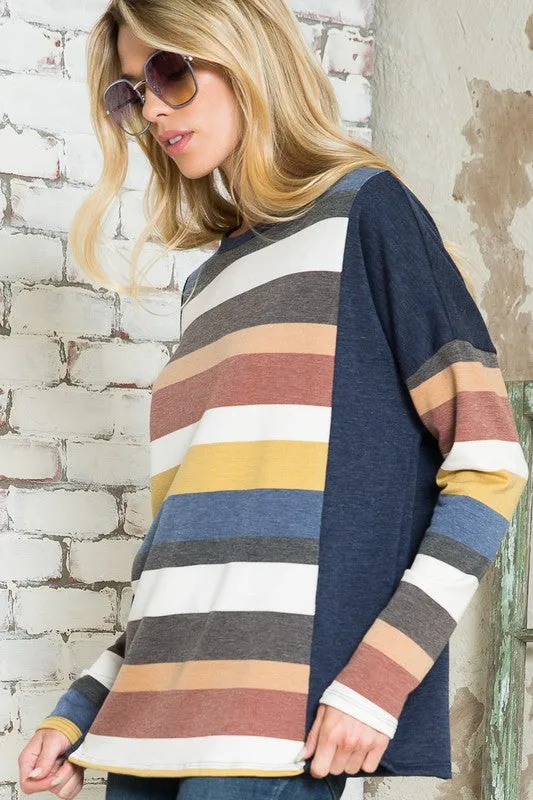 TEEK - MULTISTRIPE BOXY TOP