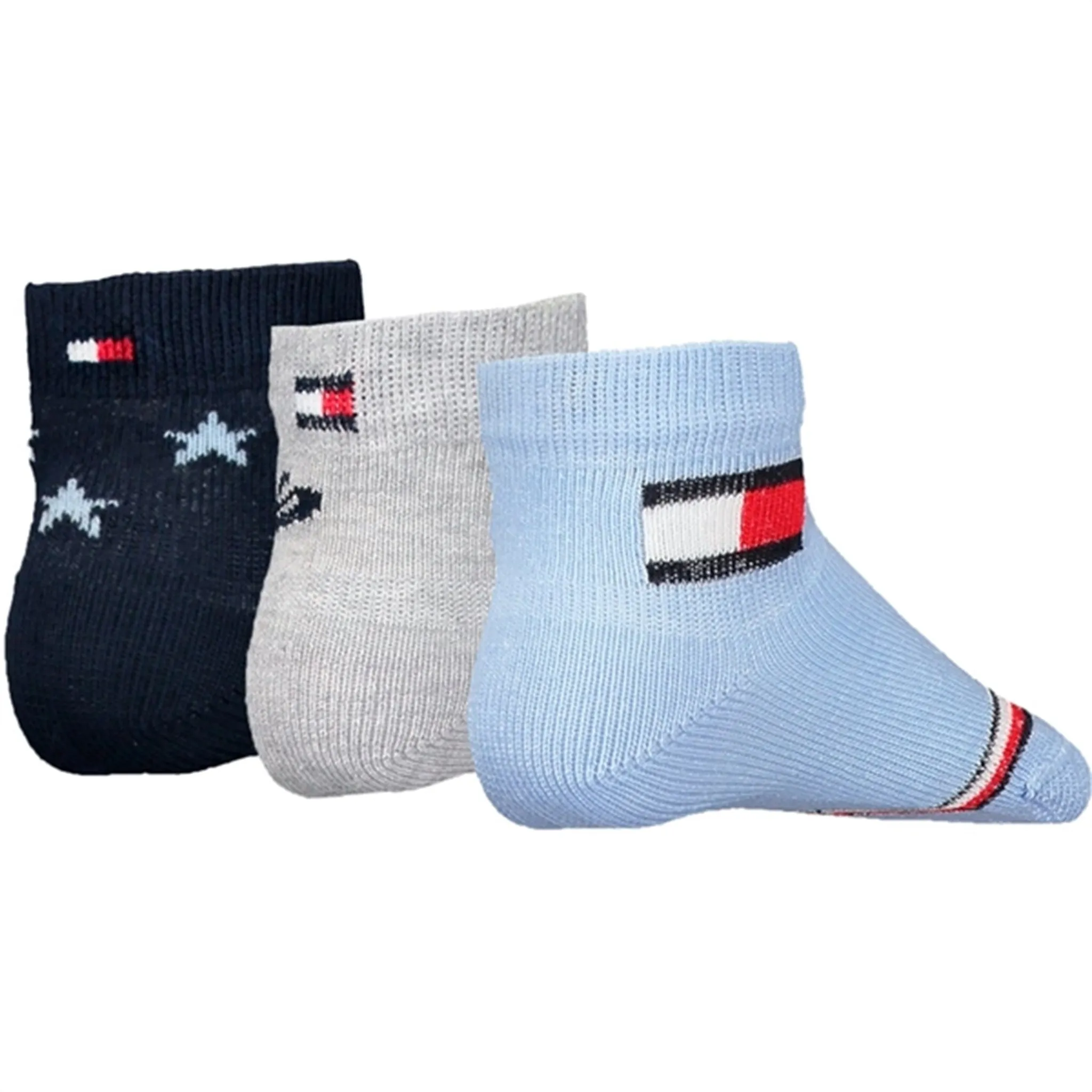 Tommy Hilfiger Baby Iconic Socks 3-Pack Giftbox Blue Combo