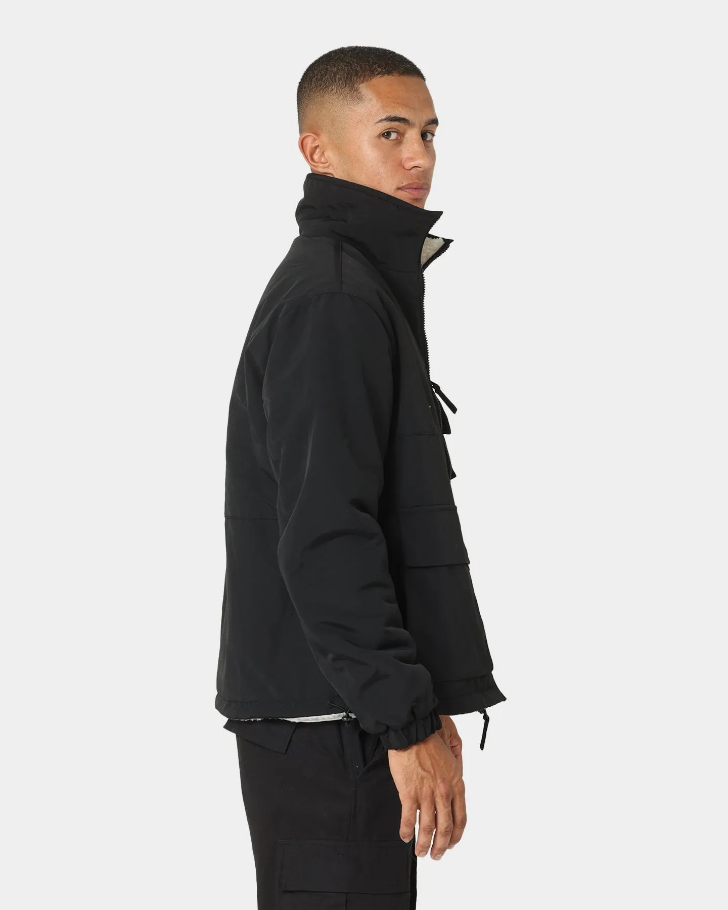 Tommy Jeans Reversible Sherpa Jacket Black