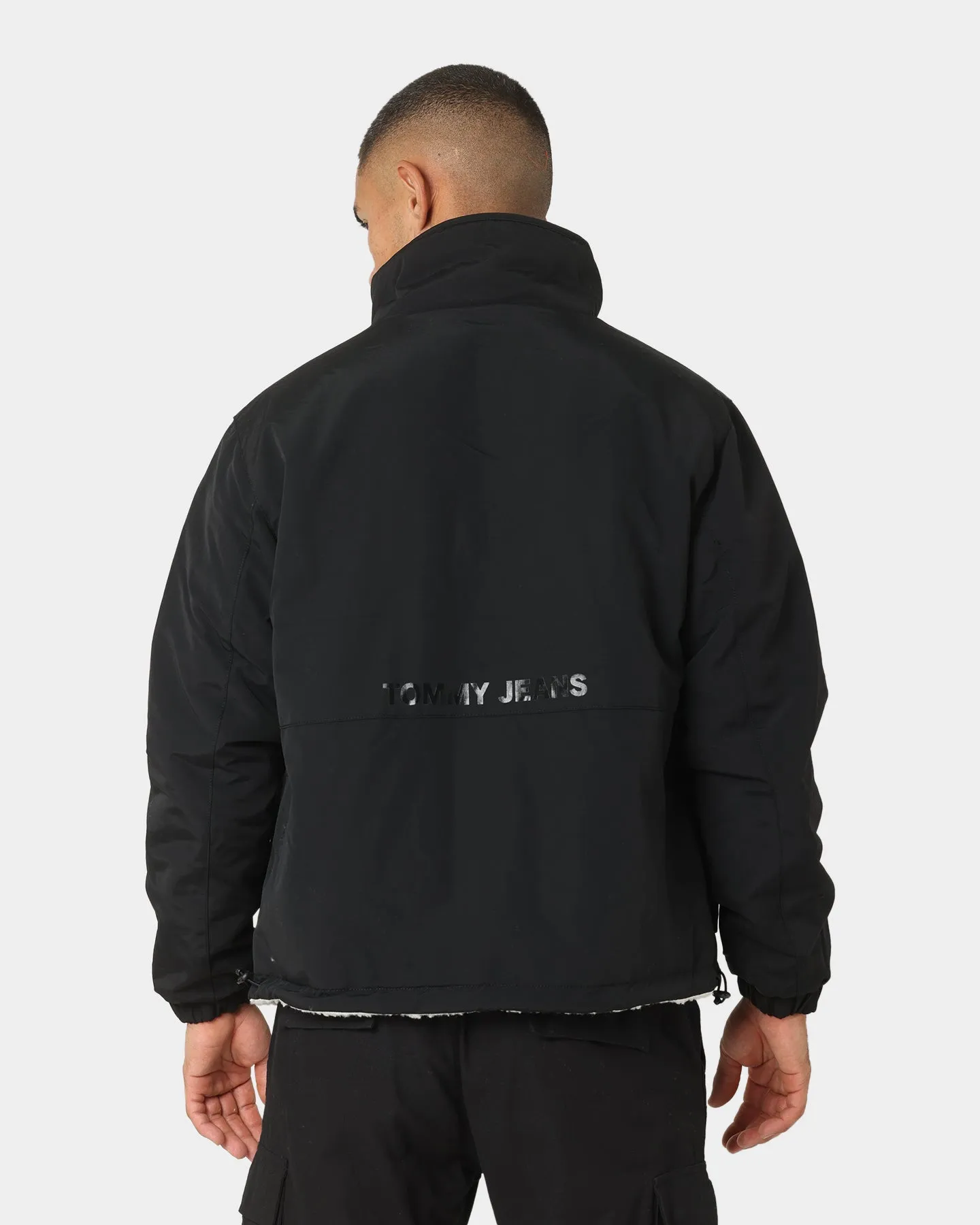 Tommy Jeans Reversible Sherpa Jacket Black